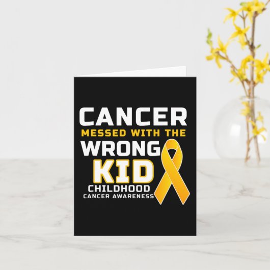 子どもの頃の間違った癌に悩まされる カード (黄色い花)