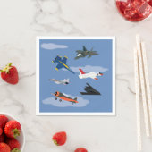 子どもの飛行機とジェットパーティー スタンダードカクテルナプキン (インサイチュ)