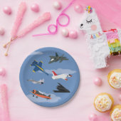 子どもの飛行機とジェットパーティー ペーパープレート (パーティー)