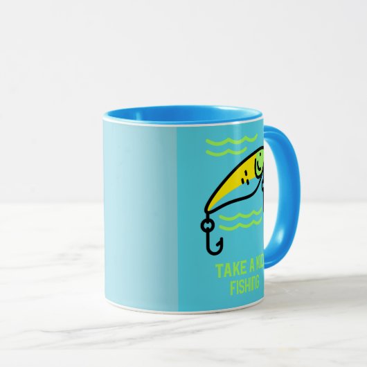 子どもの魚釣り マグカップ (正面右)