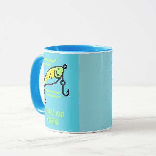 子どもの魚釣り マグカップ (正面左)