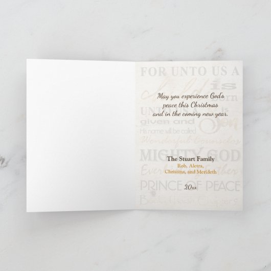 子どもはクリスマス生まれモダンだ シーズンカード (内部)