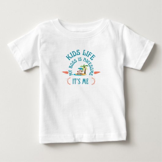 子どもはボスが好き ベビーTシャツ (正面)