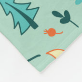 子どもは子狐とシームレスに。子おもしろいども フリースブランケット (角)