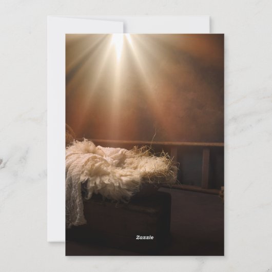 子どもは我々にとって宗教的生まれなクリスマスだ シーズンカード (裏面)