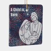 子どもは聖降誕祭生まれの飾り付けだ セラミックオーナメント (右)