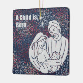 子どもは聖降誕祭生まれの飾り付けだ セラミックオーナメント (左)