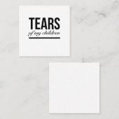 子どもは親おもしろいの方への贈り物を涙パパm スクエア名刺 (正面/裏面)