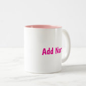 「子どもは贈り物だ」 – オーダーピンク ツートーンマグカップ (正面右)