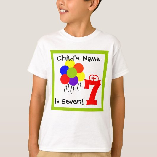 子どもは7、7誕生日、tシャツ tシャツ (正面)