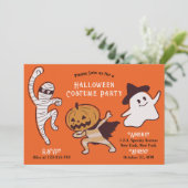 子どもほど怖くないハロウィーンの衣装パーティー 招待状 (スタンド正面)