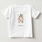 子どもや女性のための花や種 ベビーTシャツ (裏面)