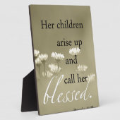 子どもらが起きて呼び出賛美す フォトプラーク (側面)