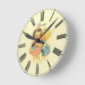 子どもを愛して ラウンド壁時計 (傾斜)