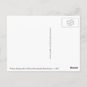 子どもを抱いて座っている女性メアリー・カッサット ポストカード (裏面)