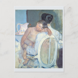 子どもを抱いて座っている女性メアリー・カッサット ポストカード