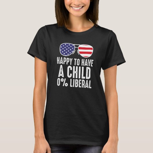 子どもを持って幸せ自由主義の0 Usa Tシャツ (正面)