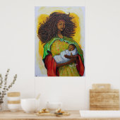 子どもを持つ母親 ポスター (キッチン)