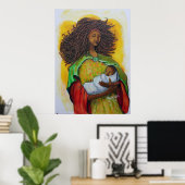 子どもを持つ母親 ポスター (ホームオフィス)