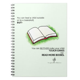 子どもを書棚の外に連れて行く ノートブック