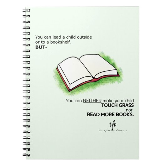 子どもを書棚の外に連れて行く ノートブック (正面)