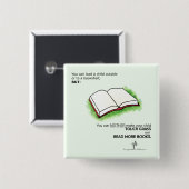 子どもを書棚の外に連れて行く 缶バッジ (正面&裏面)