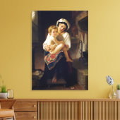 子どもを見つめる若い母親 キャンバスプリント (インサイチュ (リビング))