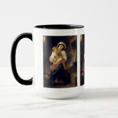 子どもを見つめる若い母親 マグカップ (左)