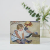 子どもオンザビーチ,メアリーカサット ポストカード (スタンド正面)