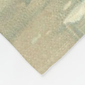 子どもクリスマスツリー凍ってい教会の池の雪 フリースブランケット (角)