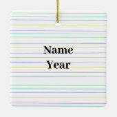 子どもクリスマス飾り付き男性小児科医 セラミックオーナメント (裏面)