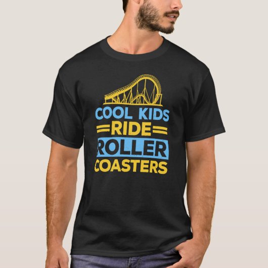 子どもクールがジェットコースターに乗る Tシャツ (正面)
