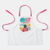 子どもクール向けおもしろいやる気を起こさせることわざ語 エプロン (正面)