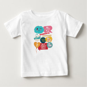子どもクール向けおもしろいやる気を起こさせることわざ語 ベビーTシャツ