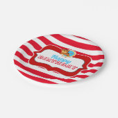 子どもサーカスの誕生日おもしろいのトラパーティー ペーパープレート (アングル)