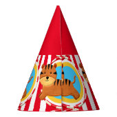 子どもサーカスの誕生日パーティーのテーマ漫画の虎 パーティーハット (裏面)