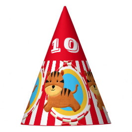 子どもサーカスの誕生日パーティーのテーマ漫画の虎 パーティーハット