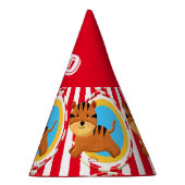 子どもサーカスの誕生日パーティーのテーマ漫画の虎 パーティーハット (右)
