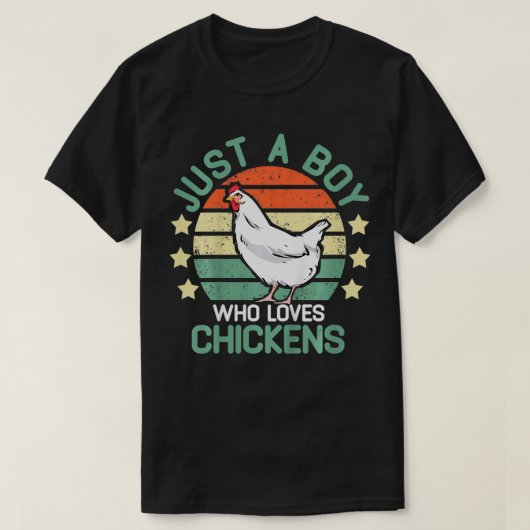 子どもチキンシャツの子どもたちシックが大好きな男の子 Tシャツ (デザイン正面)