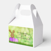 子どもパーソナライズされたに可愛いイースターバニー フェイバーボックス (裏面サイド)