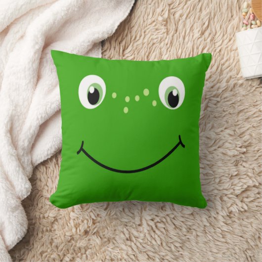 子どもパーソナライズされたのかわいいカエル両生類の枕 クッション (ブランケット)