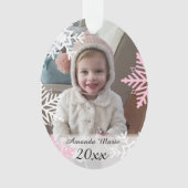 子どもパーソナライズされたの写真のクリスマス記念品 オーナメント (正面)