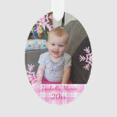 子どもパーソナライズされたの写真のクリスマス記念日 オーナメント (正面)