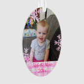 子どもパーソナライズされたの写真のクリスマス記念日 オーナメント (正面)
