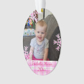 子どもパーソナライズされたの写真のクリスマス記念日 オーナメント (正面)