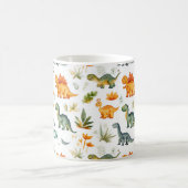 子どもパーソナライズされたの可愛い恐竜の模様マグカップ コーヒーマグカップ (中央)