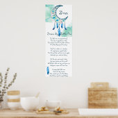 子どもパーソナライズされたの夢のキャッチャー詩 ポスター (キッチン)