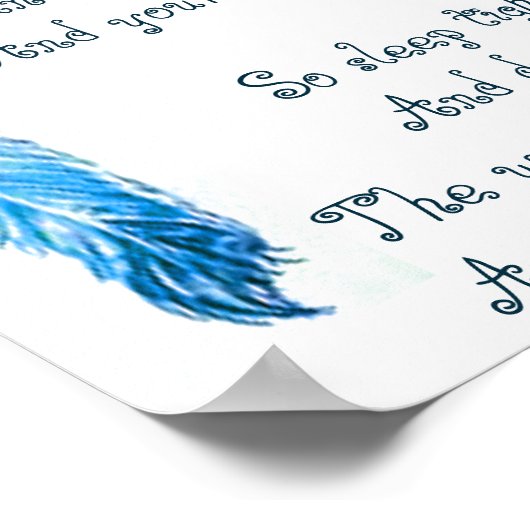 子どもパーソナライズされたの夢のキャッチャー詩 ポスター (角)