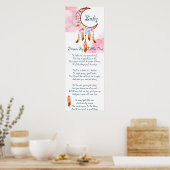 子どもパーソナライズされたの夢のキャッチャー詩 ポスター (キッチン)