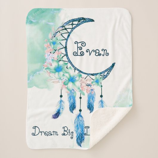子どもパーソナライズされたの夢のベビーブランケット シェルパブランケット (正面)